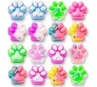16Pcs Squishes, Cat Paw Squishies Set, Colourful Soft Sensory Items for Office and Home, Random Colours, Fun Fidget Accessories