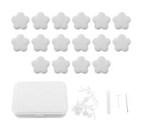 16pcs Star Shaped Duvet Cover Clips, Bed Sheet Fastener Pins Set, Slip Prevention Detachable Clips for Curtain Blanket Cushion, Firm Fixing with Soft Rubber Needles, Includes Stora (Gray)