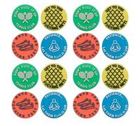 16PCS Tennis Vibration Dampeners, Funny Racquet Dampener Damper for Tennis Racket, Silicone Tennis Shock Absorbers with Spicy/Aggressive Funny Reminder Word, Tennis Accessories Gift (4 Colors)