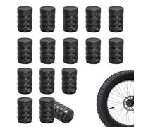 16PCS Tyre Valve Caps Black Tyre Dust Caps Stem Cover Durable Aluminum Dust Caps for Car Tyres Tire Valve Stem Caps Replacement Universal Tires Suitable for Car Tires and Motorcycle Valves