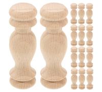 16pcs Unfinished Wooden Baluster Spindles for Staircase and Cabinets