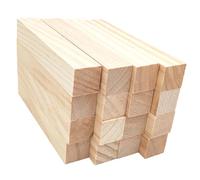 16PCS Unfinished Wooden Blocks for Carving, 15x2.5x2.5cm Rectangular Wood Craft Cubes, Whittling Wood Blank Blocks for DIY Carving