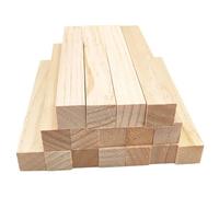 16PCS Unfinished Wooden Blocks for Carving,15x2x2cm Rectangular Wood Craft Cubes, Whittling Wood Blank Blocks for DIY Carving