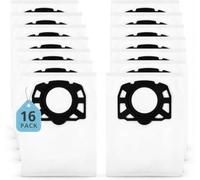 16PCS Vacuum Cleaner Bags For Kärcher WD2 Plus, WD3, WD3P, WD4, WD5, WD6 | Replacement Wet & Dry Vacuum Dust Bags for SE 4001, SE 4002, KWD1 KWD2 KWD3, MV3