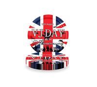 16pcs VJ Day 80th Anniversary Decorations Paper Plates 7inch,15th August VJ Day Plates 80 Years Victory In Japan WW2 1945-2025 Plate for Celebrate 2025 VJ-Day 80th Anniversary Party Table Decorations