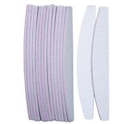 16Pcs Washable Professional Nail Files, 100/180 Grit Double Sided Nail Files for Gel Natural and Acrylic Nails, Half-Moon Fingernail File Nails Buffing Block Pet Grooming Tools Manicure Tools