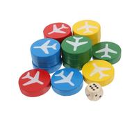 16Pcs Wooden Flying Chess Game with Rug Safe Pieces for Multi Scene Application Homes Schools and Kindergartens Engaging Play Environment