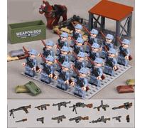 16PCS WWII Eighth Route Army Soldiers Doll Assembly Toys