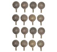 16PCS Yarn Cutter Pendants, Vintage Thread Cutter Metal Round Shape Thread Yarn Cutting Tool Sewing Tools for Cross Stitch Embroidery
