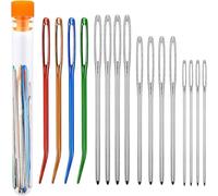 16pcs Yarn darning Needle Set, Large Eye Blunt Needles, Stainless Steel Crochet Hooks, Wool Needles, for Knitting Crochet, Crochet DIY Crafts