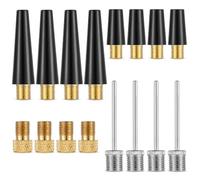16Pcs Yoga Ball Valve Exercise Ball Nozzle Adapter Foot Balloon Pump Set | Inflatable Pump Adaptors Needle for Exercise Gym Football Valve Needle Swiss Ball Balloon Pump Nozzle Attachment