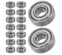 16pcs Zz Ball Bearings for Wheelchair Front Wheel and Walker Wheels | Double Shielded Steel, 8x22x7mm Sealed Design, Dust Protection, Low Rolling Friction, Silver Finish