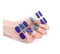 16Pieces/sheets Polish Strips For Women Self-Adhesive Warm Color Polish Stickers Full Wraps For Nails Art