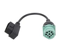 16pin to 8pin 9pin OBD2 Cable Diagnostic Tool Scanner Convertor Adapter Cable Replacement for Mack Heavy Trucks 2013 Up Green Black Plug