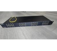 16Port-16In-Out Gigabit PoE++ 154W/3.2A -Mounting Flange Ethernet Surge Protector Gas Discharge Tube Metal Shielded RJ45 Lightning Suppressor LAN Network CAT5/CAT6 Thunder Arrestor 1000 Mbps