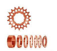 16T And 18T Single Speed Conversion Kit For Bikes With Solid Aluminum Cog And Spacer For Even Distribution(Orange-18T)