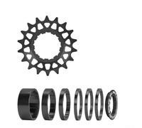 16T And 18T Single Speed Conversion Kit For Bikes With Solid Aluminum Cog And Spacer For Even Distribution(Black-18T)