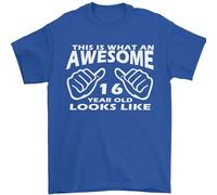 16th Birthday 16 Year Old This is What Mens T-Shirt 100% Cotton Royal Blue M