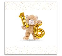16th Birthday Card, 16th Birthday Greeting Card, Happy 16th Birthday Card, 16th Birthday Cards, Age 16 Card, Milestone Age 16 Card, Multicoloured, One Size, SSWL001