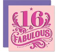 16th Birthday Cards for Girls, Fabulous