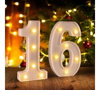 16th Birthday Decorations for Girls Boys,Sweet 16 Party Decorations for Centerpieces Table,Light Up Numbers Sweet 16 Sign for Party Backdrop Wall Decor for 16th Wedding Anniversary Decoration