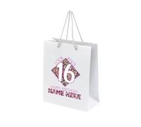 16th Birthday Gift Bags Personalised - Paper Gift Bag for Teenage Girls - Sixteen Sixteenth Birthday Gift Bags with Rope Handles - Recyclable Presents Bag - Look Who's 2 - White - L-P