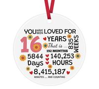 16th Birthday Gifts for Girls 16th Birthday Ornament Keepsake 16 Year Old Girl Gift Ideas for Daughter Sister Granddaughter Niece Best Friend Christmas Birthdays Party Decorations
