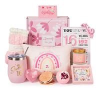 16th Birthday Gifts for Girls,Happy 16th Pamper Gift Basket Ideas for Daughter, Cute Unique Sweet 16 Year Old Birthday Hampers Presents for Her,Best Friend Niece,Granddaughter, Sister, Friend, Teens