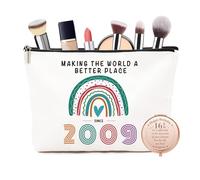 16th Birthday Gifts for Girls | Inspirational 16th Birthday Gifts for Her | Small Pencile Bag Toiletry Bag Cosmetic Bags for Friend Sister Bestie (2009)（Brush not Include）