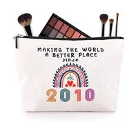 16th Birthday Gifts for Women-Personalised 2010 Makeup Bag Unusual Birthday Presents Cosmetic Bag for Best Friend Sister