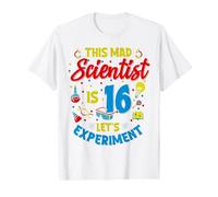 16th Birthday Mad Scientist 16 Year Old Student Science Value Graphic T-Shirt