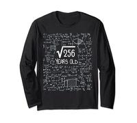 16th Birthday Math Square Root Of 256 16 Years Old Funny Long Sleeve T-Shirt