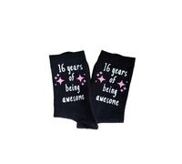 16th Birthday Socks for Her | 16 Years of Being Awesome | Fun Socks Gift for Teens Girls | Present for Friend's 16th Birthday | Daughter's Sweet 16th Birthday Gift