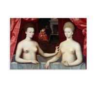 16th Century Nude Painting Gabrielle D'estrees Mistress of Henry IV of France Canvas Art Poster And Wall Art Picture Print Modern Family Bedroom Decor