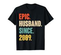 16th Wedding Anniversary For Him - Epic Husband Since 2009 T-Shirt