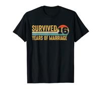 16th Wedding Anniversary Funny Husband Wife Couple Matching T-Shirt