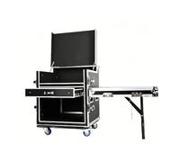 16U Speaker Cabinet, 150KG Load Capacity, Easy-To-Move Trolley, Suitable for Stage Performances,Conference Rooms