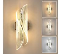 16W Modern Indoor LED Wall Light, 3000K/4500K/6500K, Gold COMELY Gold One Size