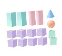 16x 3D Shapes Geometric Solids, Math Manipulatives Teaching Aids for Classroom Geometry Learning, Teacher Supplies
