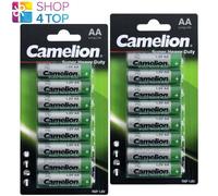16x Camelion AA 1.5V Super Heavy Duty Zinc Carbon Batteries Long Life