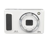 16x Digital Zoom, 48MP Digital Camera with 4K Ultra HD Recording, Autofocus Small Camera for Vlogging, Dual Camera Point and Shoot with Microphone, 2.8inch IPS Screen, (White)