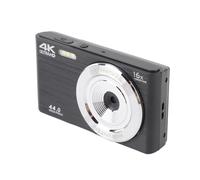 16X Digital Zoom Camera, High Resolution 44MP 4K HD Camera, Built in Fill Light, Data Conveying, Easy to Use for Photography, Plastic and Metal, 2.8in Screen, USB Charging (Black)