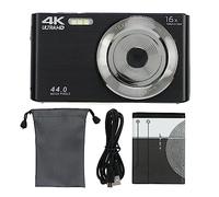 16X Digital Zoom Camera, High Resolution Built in Fill Light Data Transmission for Kids Students Seniors (Black)