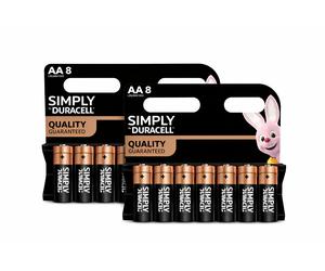 16x Duracell AA Power Alkaline Batteries Economy Pack LR6 Battery Longest Expiry
