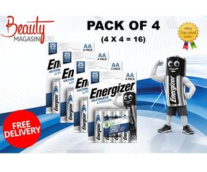 16x Energizer AA Ultimate Lithium Batteries 1.5V LR6 L91 Camera Long Expiry 4Pk