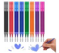 16x Ersatzminen für löschbare Gelstifte, kompatibel mit Pilot FriXion Ball, Clicker, Slim & Eberhard Faber, 0,7mm Spitze 11cm, 8 Farben: Blau, Schwarz, Rot, Grün, Lila, Magenta, Orange, Hellblau