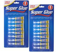 16x Extra Strong Instant Bond Super Glue Tubes 3g for Plastic Glass Wood Rubber Metal