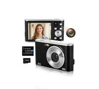 16X Zoom Dual Lens 4K Digital Camera with 32 TF Card Living and Home Black One Size