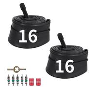 16x1.75/2.125 Bike Inner Tube with 32mm Schrader Valve,Heavy Duty Bike Tubes for BMX MTB Kids Road Mountain Bike,16x1.75/1.95/2.10/2.125 Butyl Rubber Bicycle Tube 2Packs