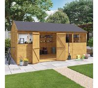 16 x 10 Shed - BillyOh Expert Reverse Workshop Large Garden Shed - Windowed